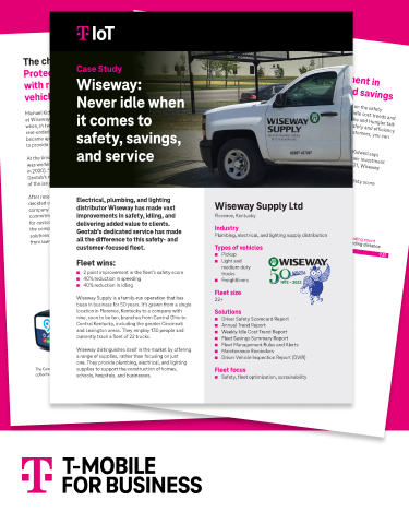 See How Wiseway Excelled in Safety, Savings, and Service With T-Mobile Fleet Management From Geotab